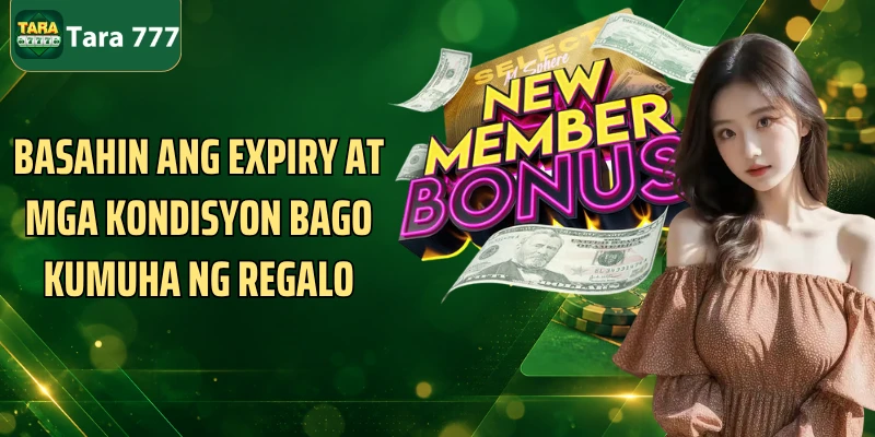 Basahin ang expiry at mga kondisyon bago kumuha ng regalo