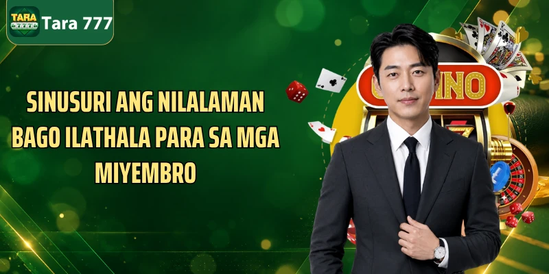 Sinusuri ang nilalaman bago ilathala para sa mga miyembro